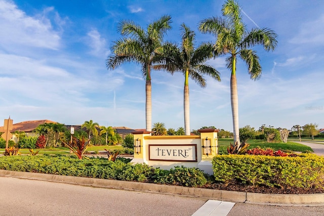 view of community sign