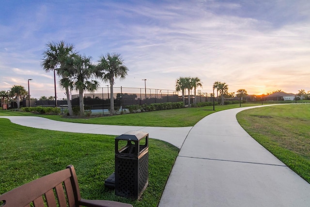 view of home's community featuring a yard