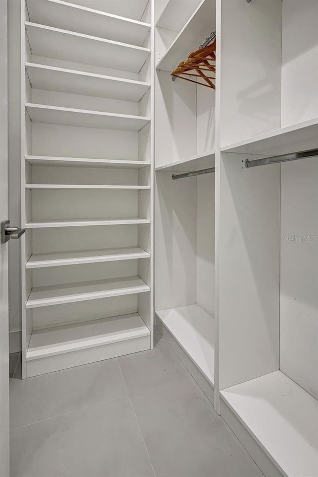 view of walk in closet