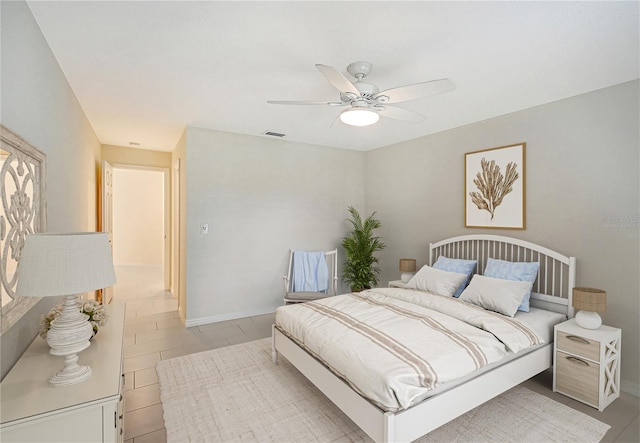 bedroom with ceiling fan