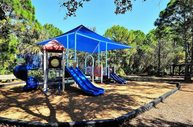 view of jungle gym