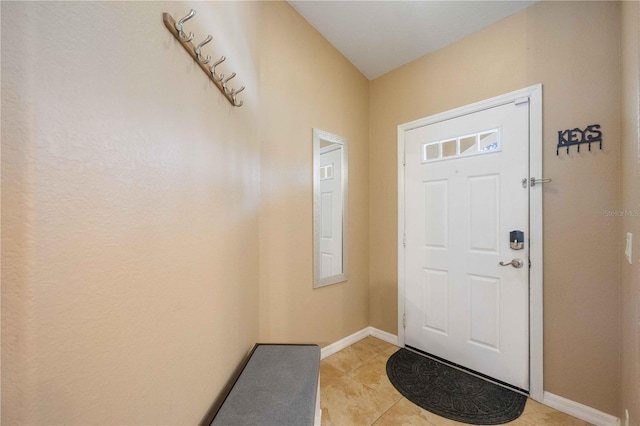 view of tiled entrance foyer