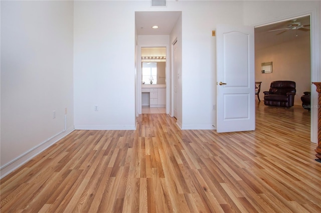 empty room featuring light hardwood / wood-style flooring