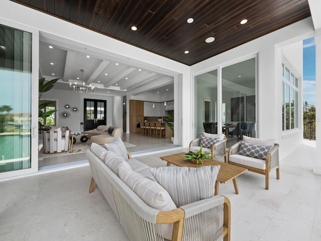 lobby featuring recessed lighting