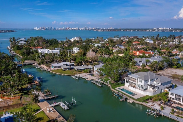 bird's eye view of a large body of water