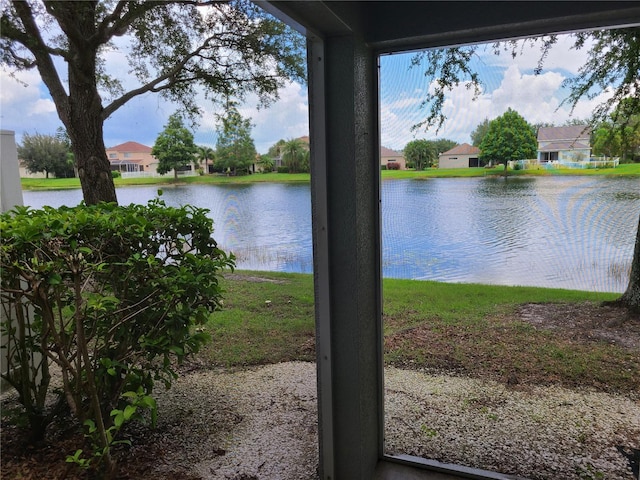 view of water feature