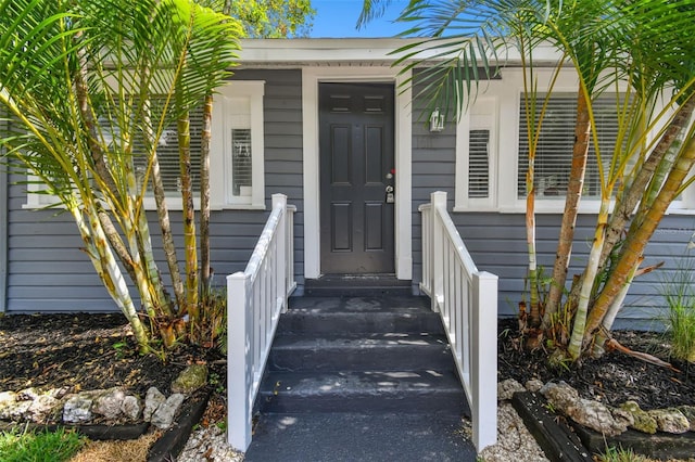 view of doorway to property