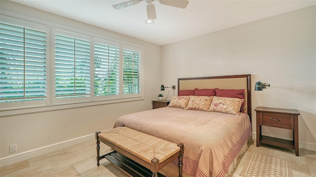 bedroom with ceiling fan