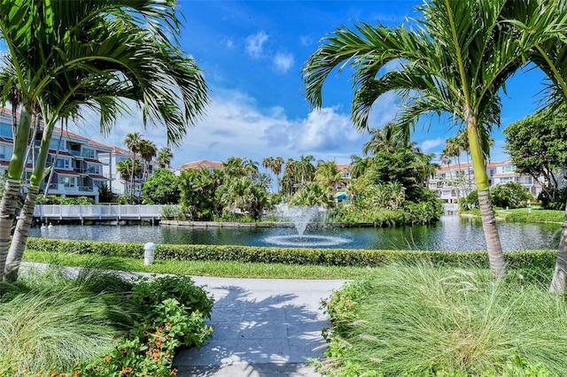 view of home's community featuring a water view