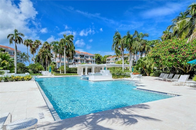 view of pool with a patio