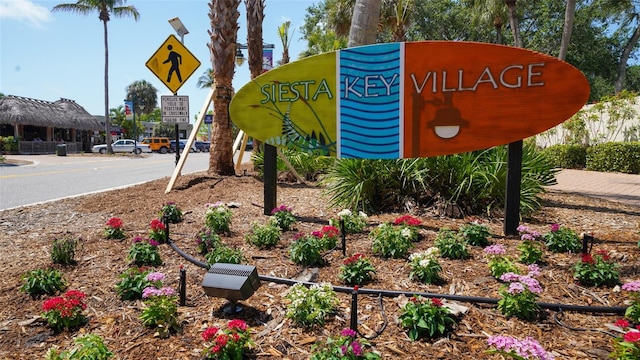 view of community sign