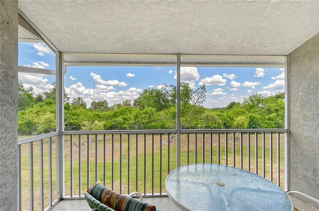 view of sunroom