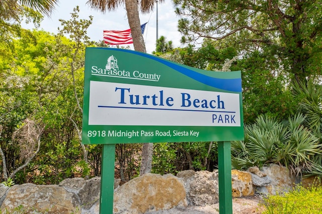 view of community sign