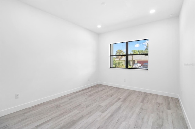 empty room featuring light hardwood / wood-style flooring