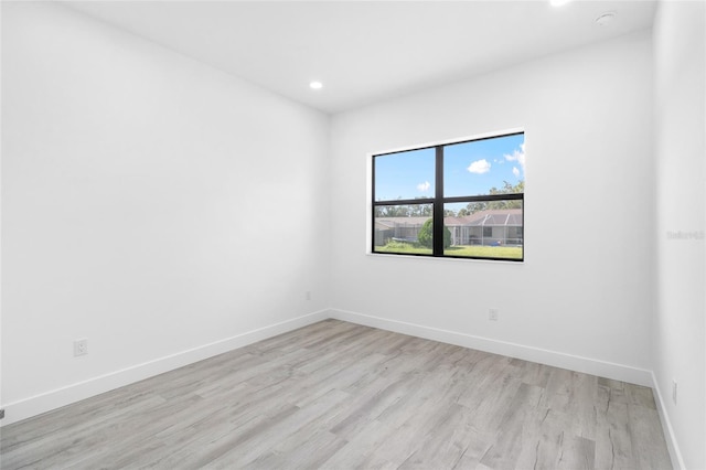 empty room featuring light hardwood / wood-style flooring