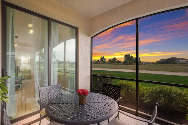 view of sunroom