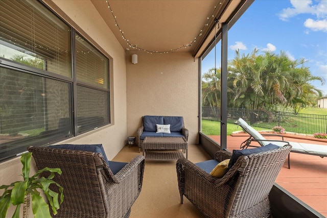 view of sunroom