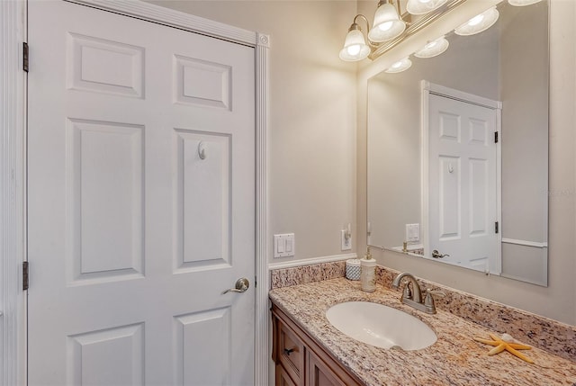 bathroom featuring large vanity