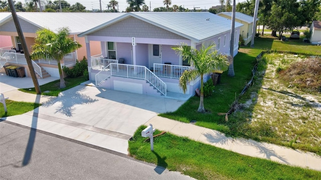 view of front of property with a porch