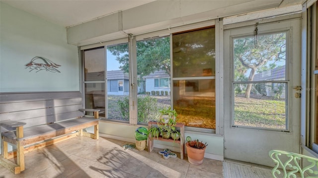 view of sunroom