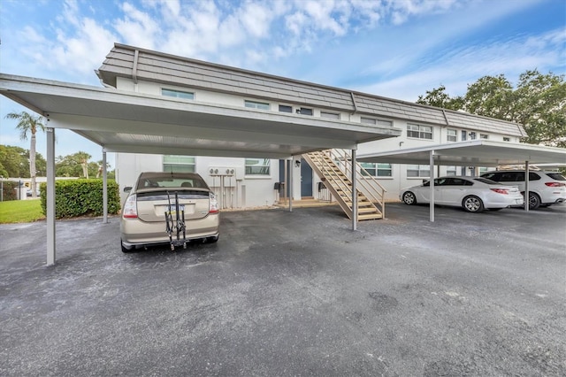 view of car parking with a carport