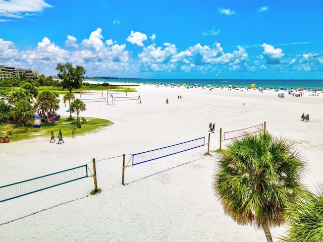 water view with a beach view