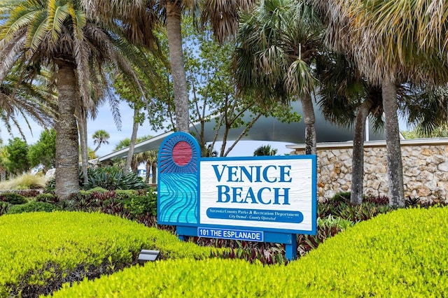 view of community sign