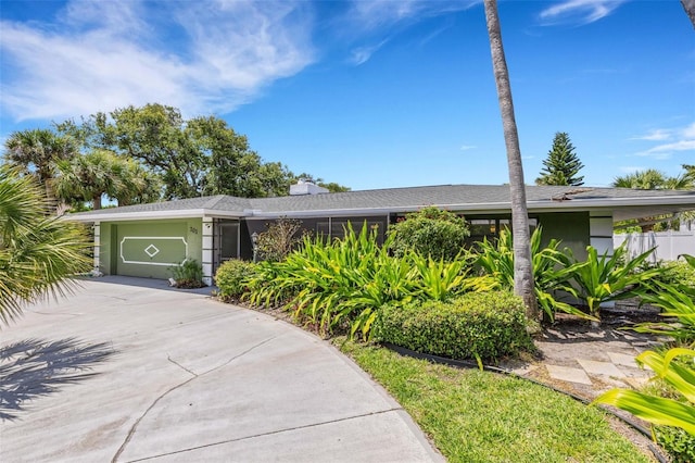 view of front of home featuring a garage