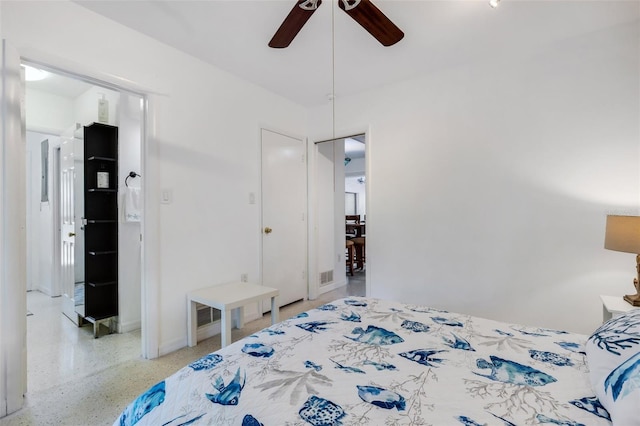 bedroom with ceiling fan