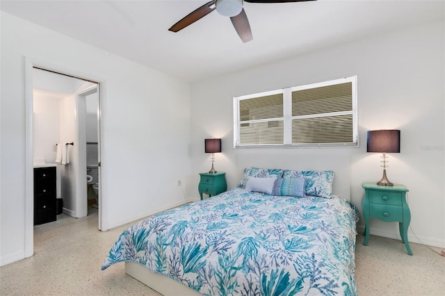 bedroom with ceiling fan