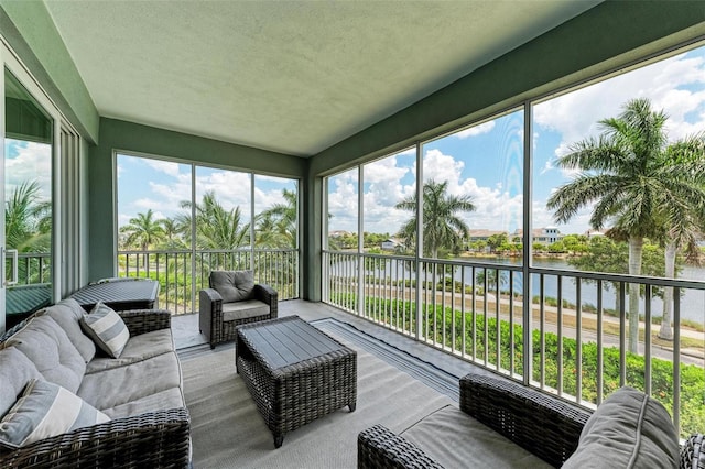 view of sunroom