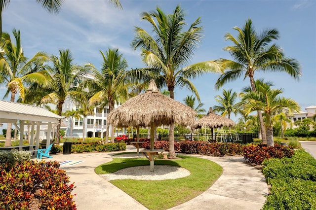 view of nearby features featuring a gazebo