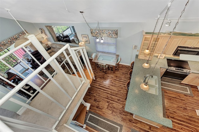 interior space featuring dark hardwood / wood-style flooring