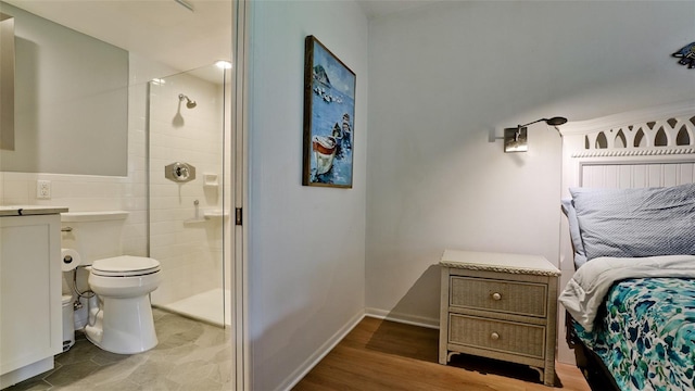 bedroom featuring light wood-type flooring