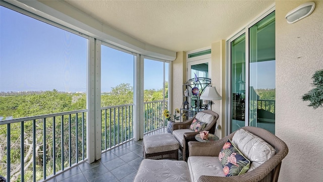 view of sunroom