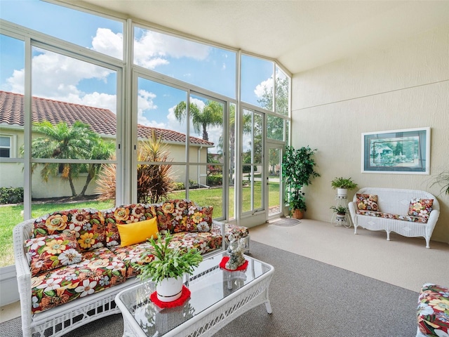 view of sunroom