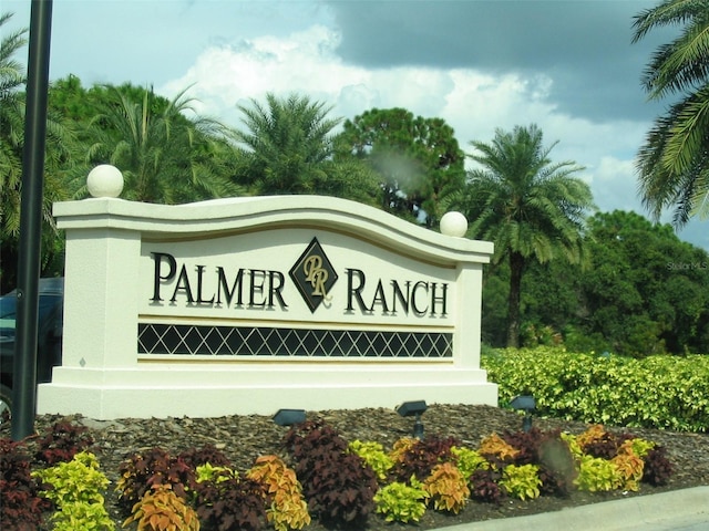 view of community sign