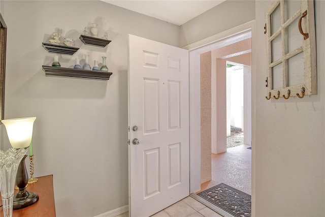 view of tiled entryway