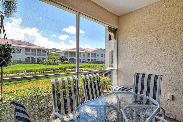 view of sunroom