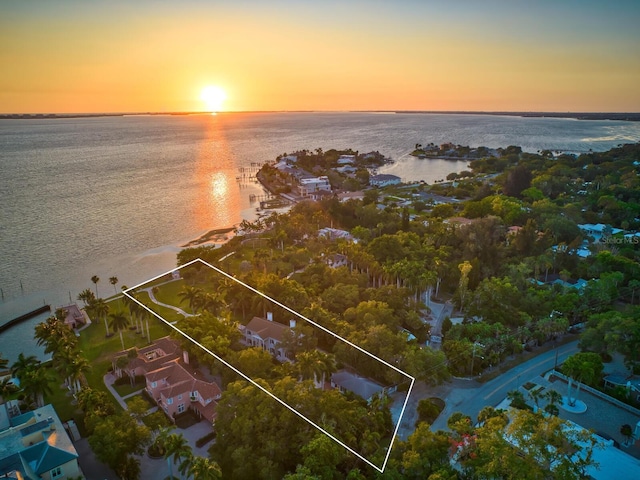 4521 Bay Shore Rd, Sarasota, FL 34234 - birds eye view of property featuring a water view