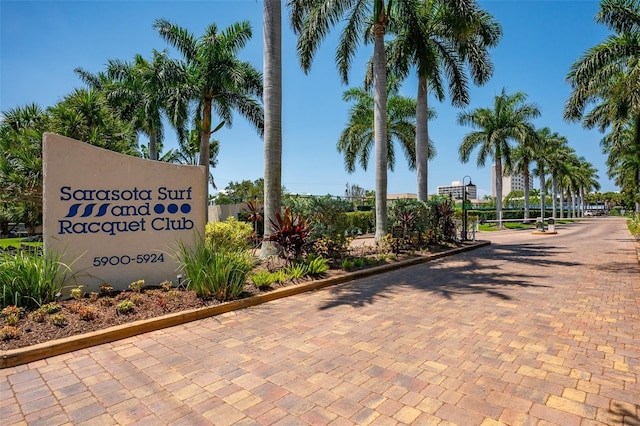 5920 Midnight Pass Rd Unit 104, Sarasota, FL 34242 - community / neighborhood sign featuring a gate
