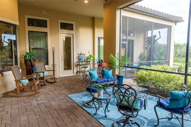 view of sunroom / solarium