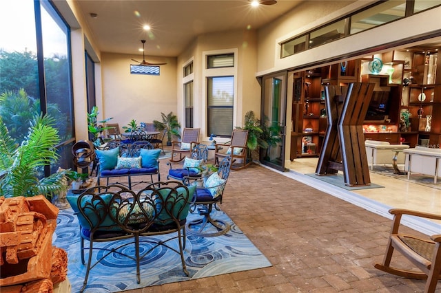 view of sunroom