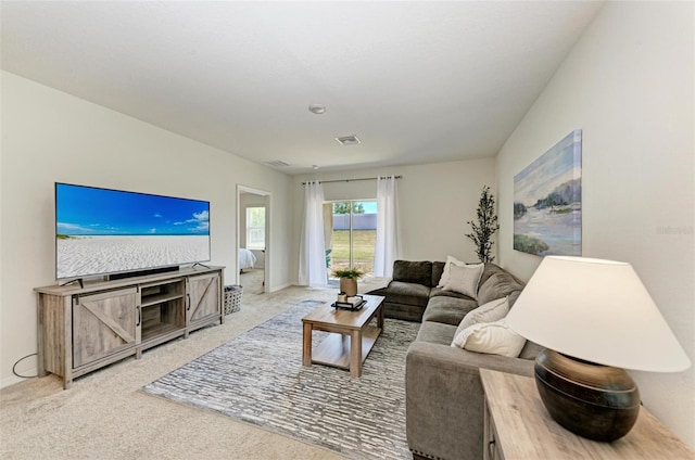 view of carpeted living room