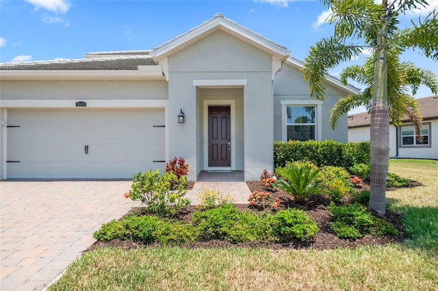 view of front of home featuring a garage