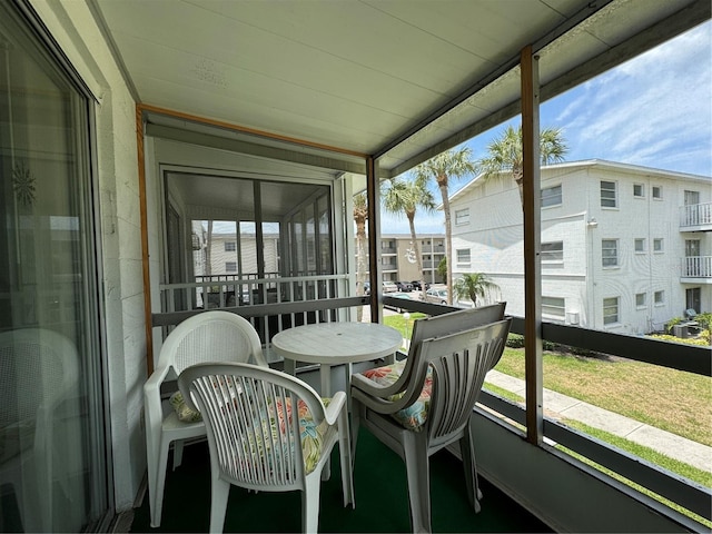 view of sunroom