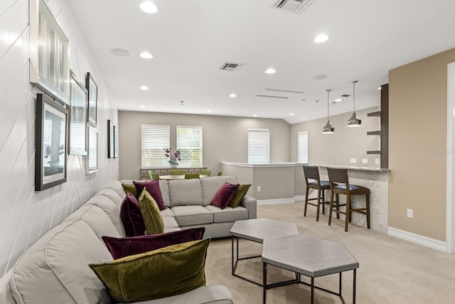 view of carpeted living room