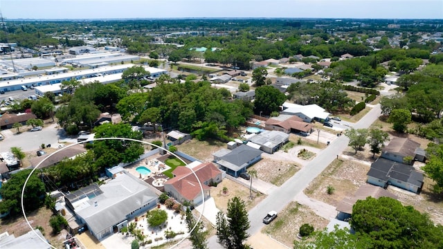 drone / aerial view with a residential view