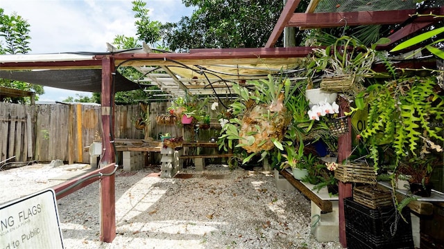 view of patio / terrace with fence