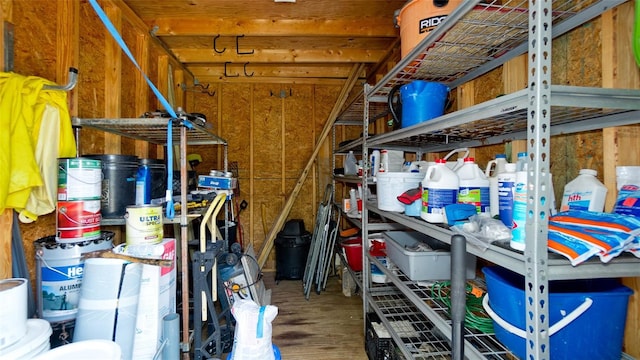 view of storage area